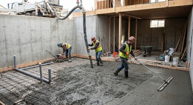 Basement Concrete Installation in Seguin, TX